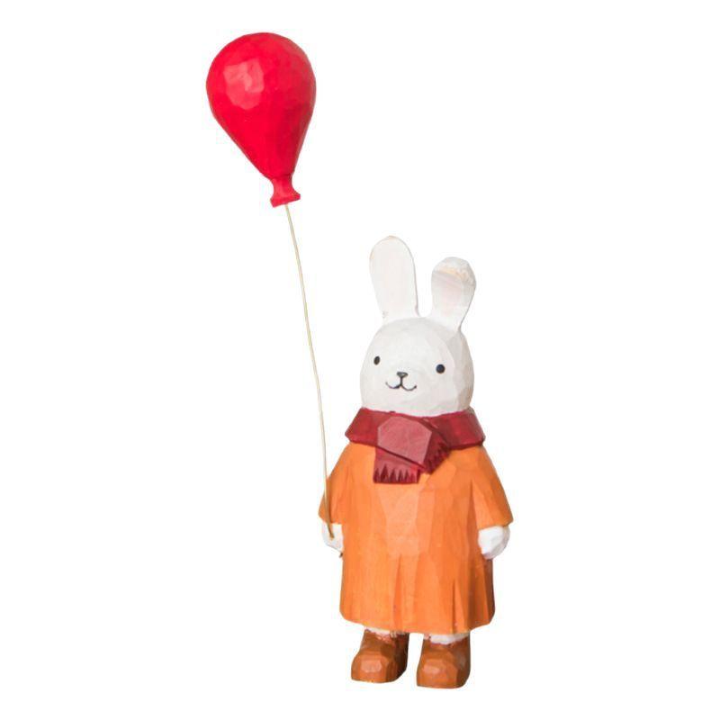 Современный Минималистичный Деревянный Декор Кролика с Фигуркой Воздушного Шара для Дома, Офиса и В качестве Подарка