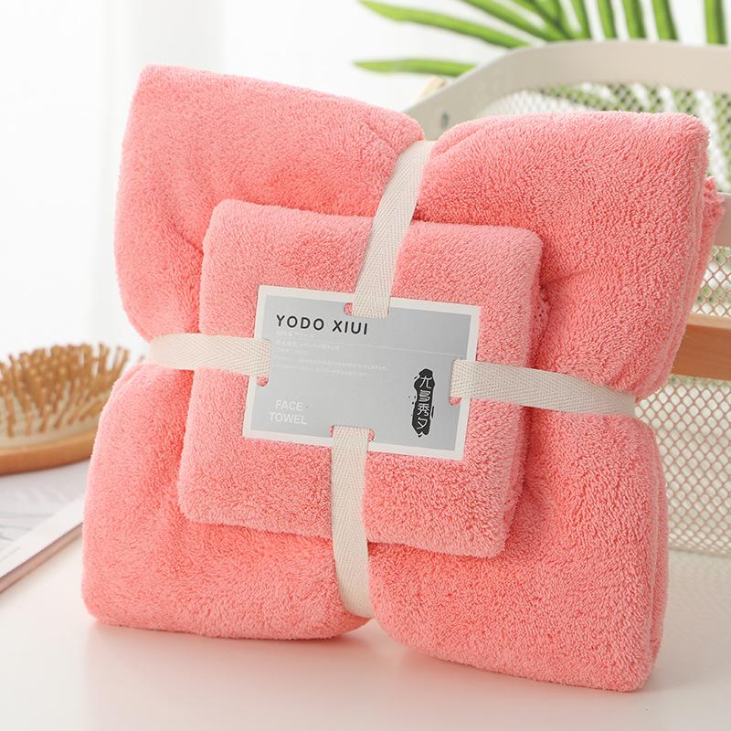 Однотонное полотенце из кораллового флиса с отделкой, взрослое, детское, банное полотенце, пляжное полотенце, косметическое полотенце, мягкое и впитывающее