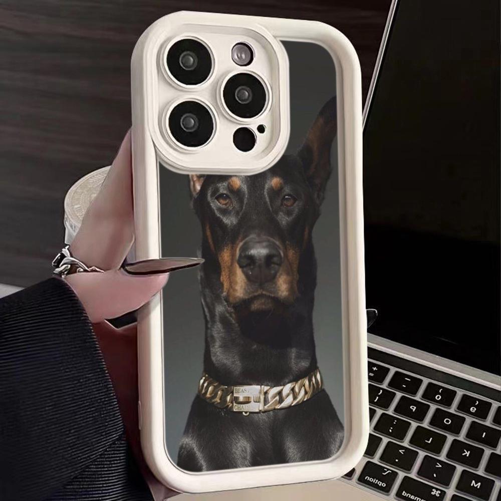 LZ14 Dog Doberman Animal Art силиконовый чехол для телефона Infinix Smart 9 Hot 40i Tecno Camon 20 Moto G22 G30 OnePlus Google Pixel 9 противоударный задний чехол