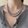 Elegant Silver Gray Pearls Necklace Stunning Silver Gray Pearls Necklace Unique Neck Chain For Memorable Occasions