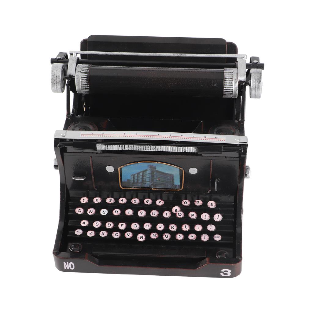 Старинная пишущая машинка Модель Черный Ретро Винтаж Портативный Ручной Реквизит Ручной Работы Модель Украшения