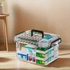 1 шт. Коробка для хранения лекарств - Ярусный органайзер для таблеток | Прозрачный дизайн и портативная ручка, Компактный для домашнего/дорожного использования
