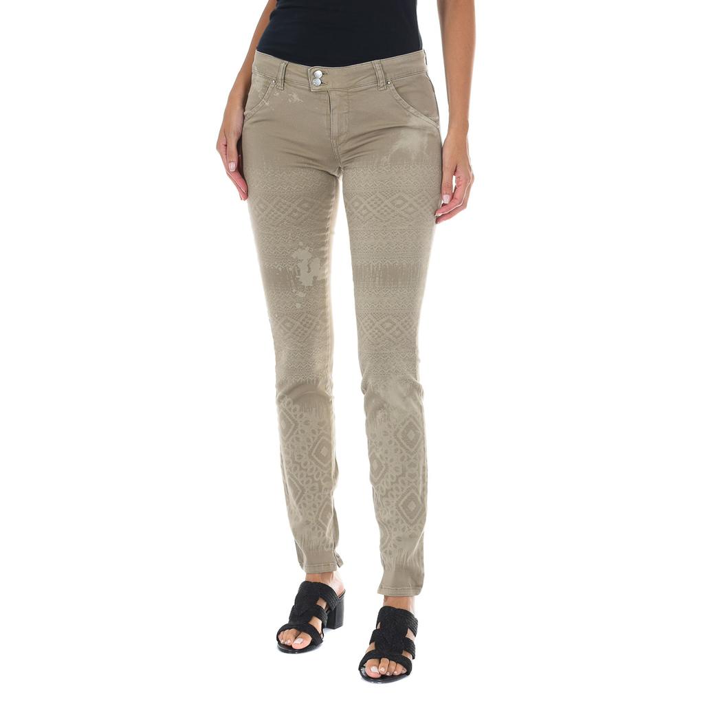 Длинные джинсы из эластичной ткани 70DBF0518-G291 для женщин