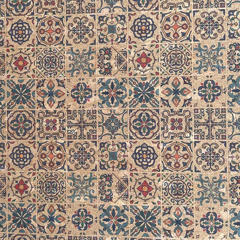 100x135cm Thick Natural Cork Printing Leather Fabric Luggage Handbag Wood Grain Decorative PU Fabric DIY Shoes Accessories