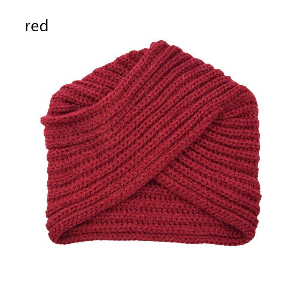 Warm Solid Center Cross Knot Bandanas Hair Scarfs Knitting Turban Cap Turban Headband