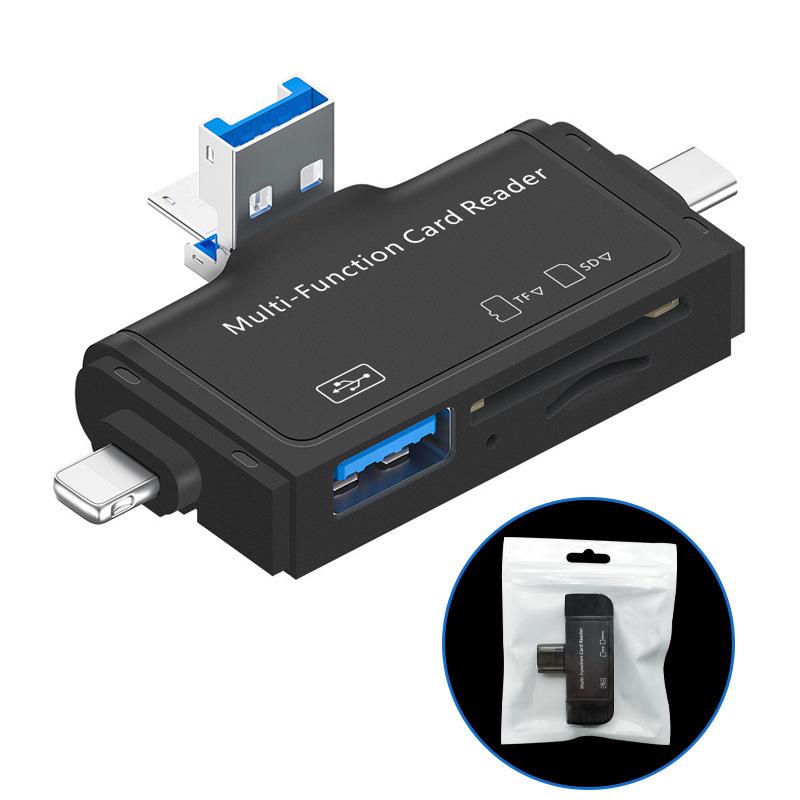 Многофункциональный OTG-кардридер 7-в-1 для USB, Type-C, Android и компьютеров