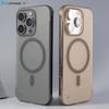 Ультратонкий Безрамочный Чехол-бампер MagSafe для iPhone 17 Air 16 15 14 13 12 Pro Max Беспроводная Зарядка Полупрозрачный Жесткий PC Чехол