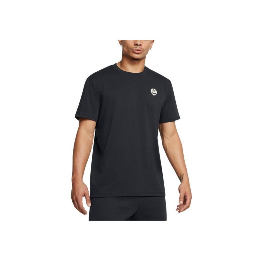 Under Armour Curry Series Basketball Crew Neck Short Sleeve T-Shirt Men Tops Black 1387663-001