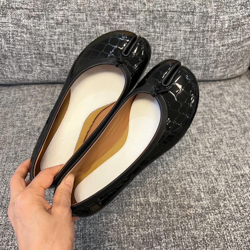 Женские туфли-таби из натуральной кожи, кожаные туфли ручной работы на плоской подошве, высококачественные туфли-мюли с раздвоенным носком, женские роскошные дизайнерские лоферы