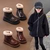 Girls Shoes Children's Martin Short Boots 2025 Autumn and Winter New Velvet Cotton Shoes Winter Baby Snow Boots