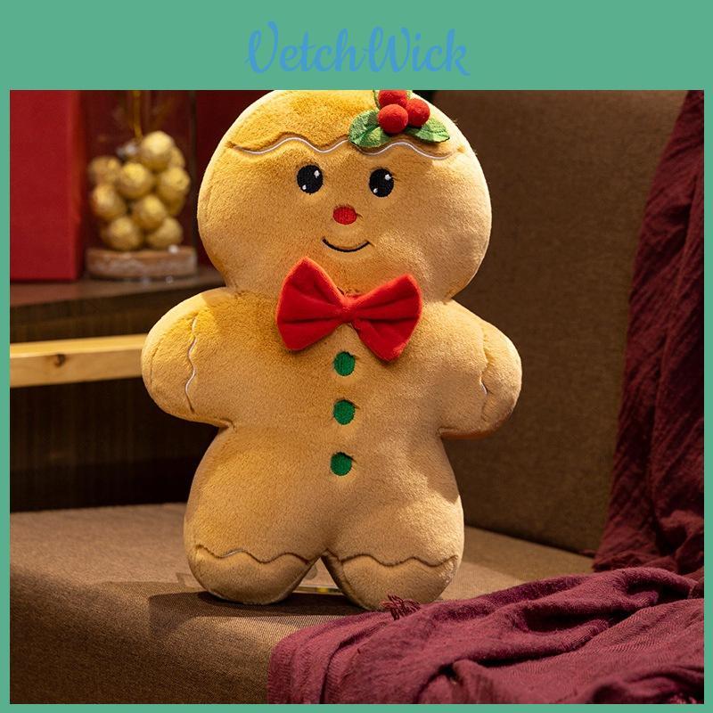 Gingerbread Man Snowman Christmas Tree Plush Daoll Pillow For Festive Home Decoration