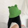 Cute Adjustable Cotton Embroidery Frog Women Fisherman's hat Visors Hat Bucket cap Sun Hat