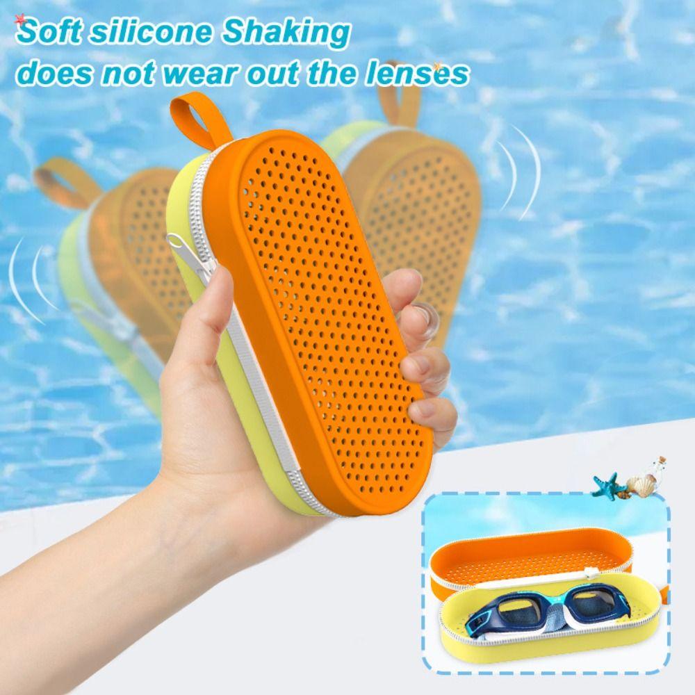 Dual-Sided Myopia Glasses Case Silicone Sun Glasses Protection Box  Swimmers