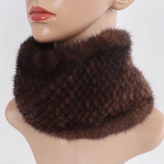 Новые женские зимние шарфы из натурального меха норки, повязки на голову, эластичный вязаный шарф из натурального меха норки, толстая теплая женская меховая шаль с кольцом