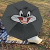 1PC cartoon rabbit Umbrella-8-Rib Reinforced, Automatic Open, Lightweight & Durable, Cute Fashion Accessory for Outdoor, D2676