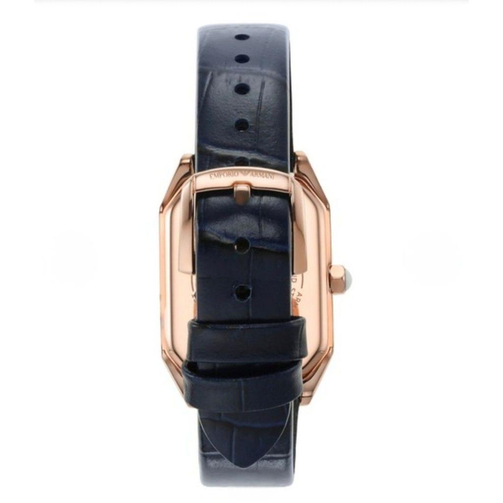 Б/у Женские часы EMPORIO ARMANI Восьмиугольные Синие Emporio Armani Часы Аналоговые Кожаные AR11466