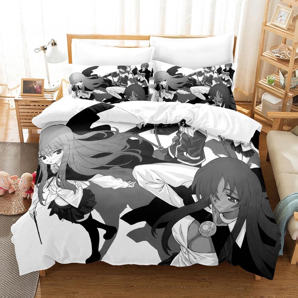 Новый аниме The Familiar of Zero Постельное белье Single Twin Full Queen King Size Bed Set Adult Kid Bedroom Duvet cover Sets Anime Bed