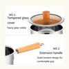 Non Stick Deep Fryer Pot with Strainer Strainer Basket Cooking Pot with Filter Mesh  Milk