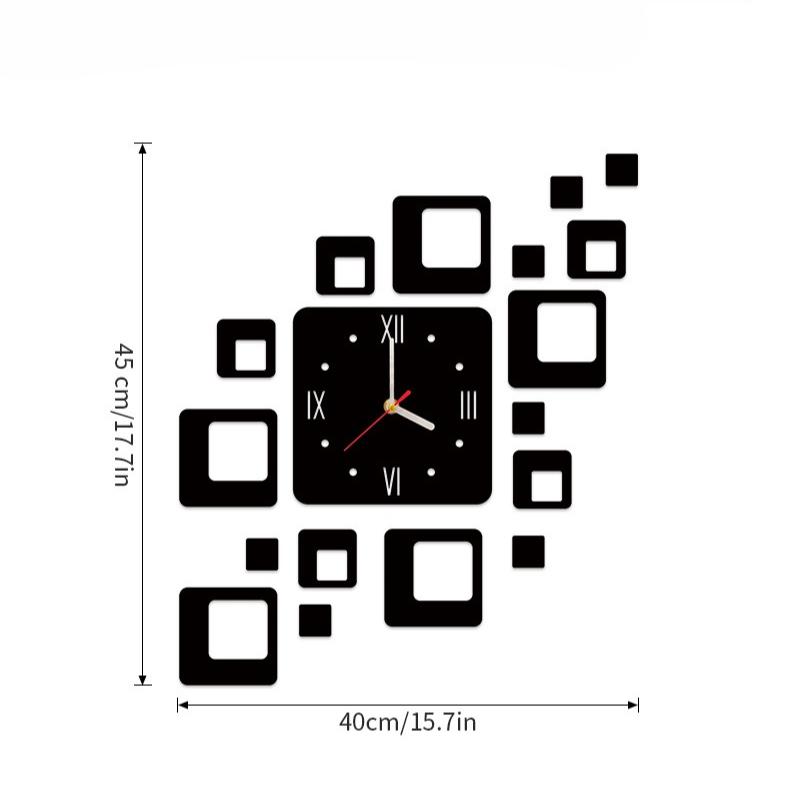 3D Акриловые Кварцевые Настенные Часы Тихие Бесшумные Простые Часы для Дома Офиса