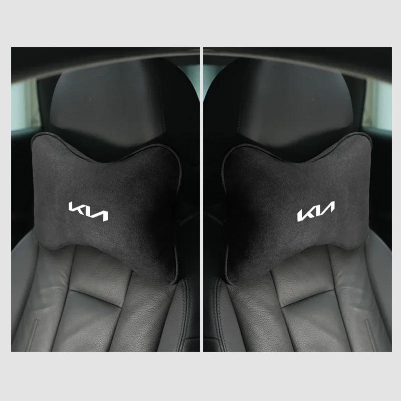 QDIM8 Soft Car Headrest Pillow Neck Rest Cushion Support Seat For Kia Ceed Sportage Picanto Cerato Seltos Soul Rio 3 4 5 2021 2020 GT
