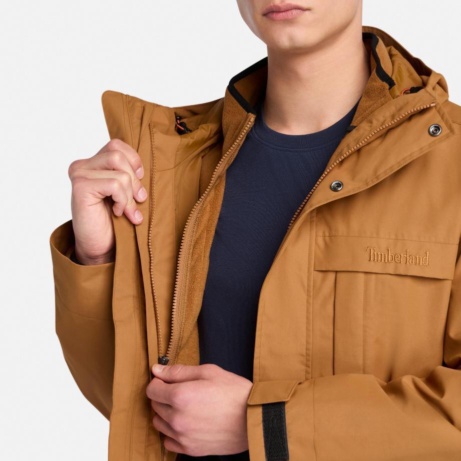 Timberland ReBOTL™ Benton Дышащая Однотонная Водонепроницаемая Куртка с Капюшоном и Длинным Рукавом Мужские куртки TB0A6NG5P471