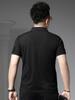 European Goods 2025 Summer New Men's Short-Sleeved Polo Shirt Trendy Brand Velvet Printed T-Shirt Lapel Casual Top for Men