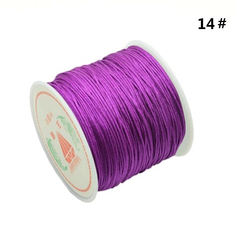 SHANGSHU 1 Roll 45mx0.88mm Nylon Cord Thread Chinese Knot Macrame Bracelet Braided Cord