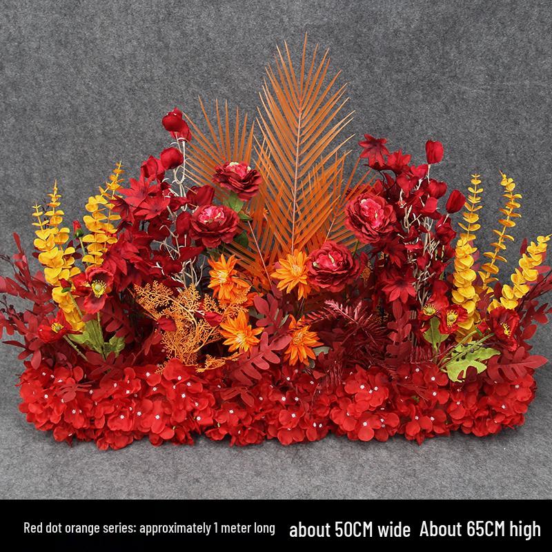 Wedding Aisle Floral Arrangement: Artificial Flower Basket & Row Decoration