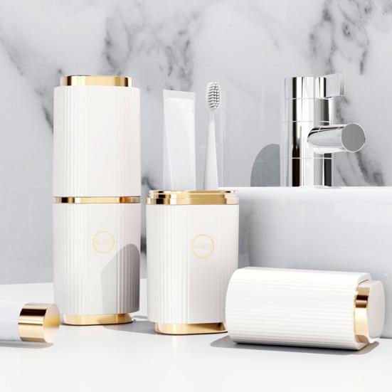 Пыленепроницаемый футляр для хранения зубных щеток с крышкой из АБС-пластика, удобный футляр для зубной щетки, аксессуары для ванной комнаты