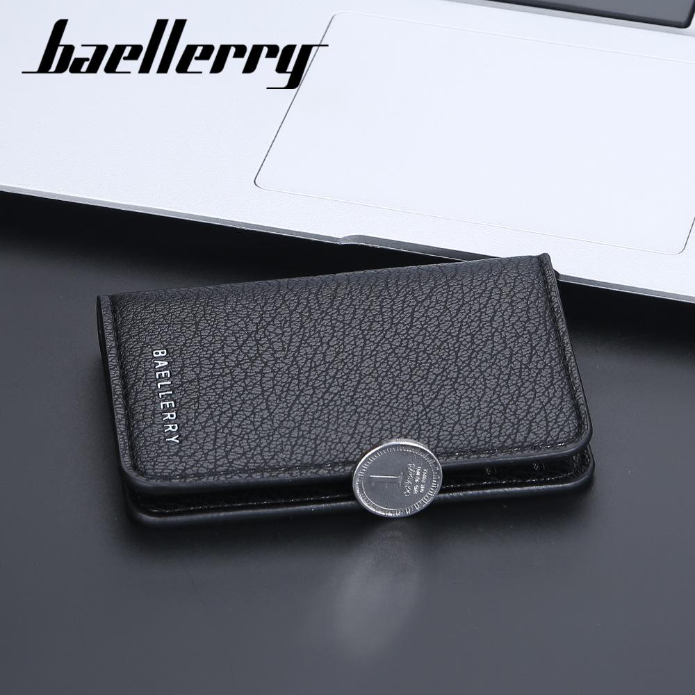 Мужской держатель для карт Baellerry Litchi Grain с несколькими отделениями для карт, простой модный протектор для карт из искусственной кожи