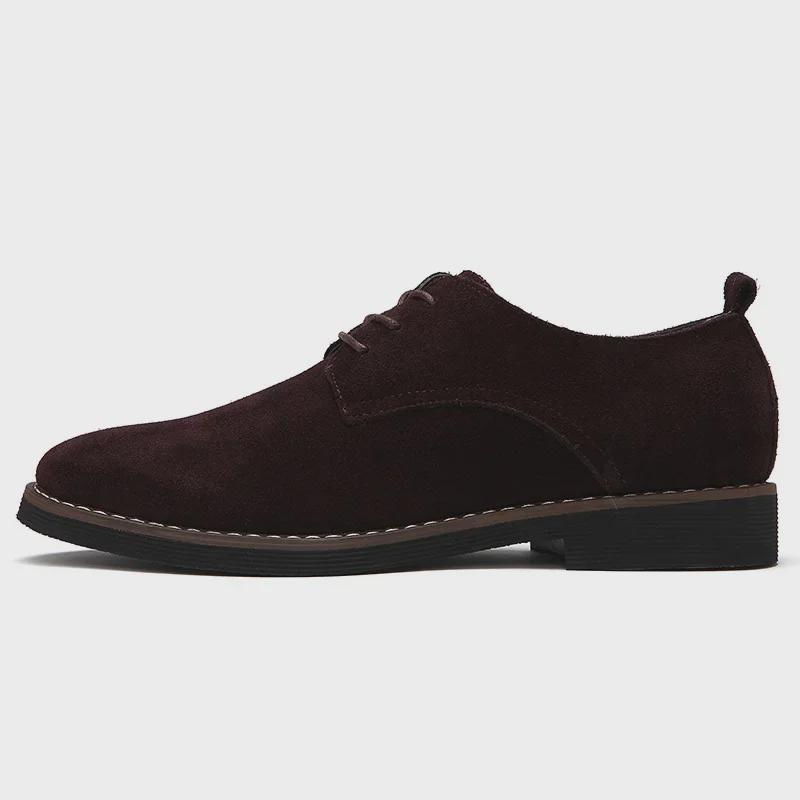 Men's British Style Suede Leather Shoes: Frosted Business Casual Shoes