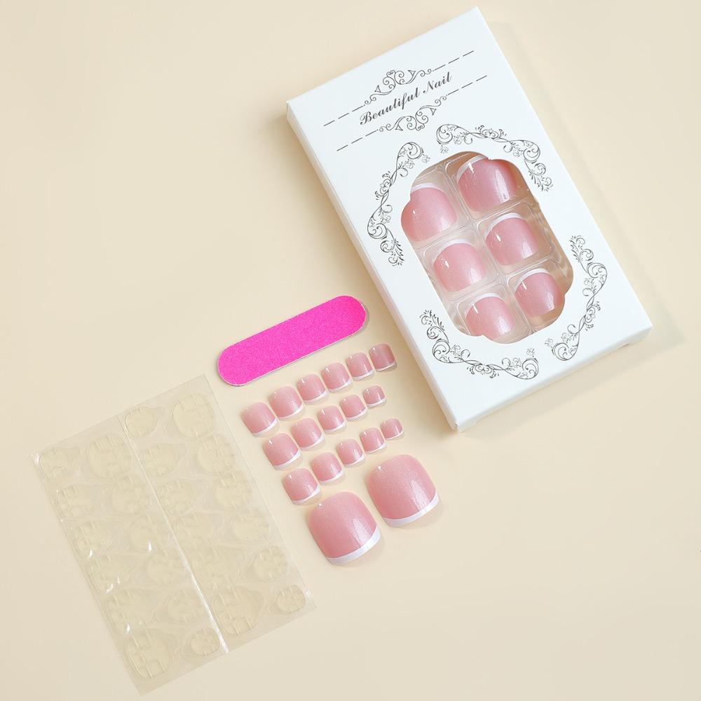 Носимые маникюрные накладные ногти на ногах, искусственные ногти на ногах, модные накладные ногти для женщин