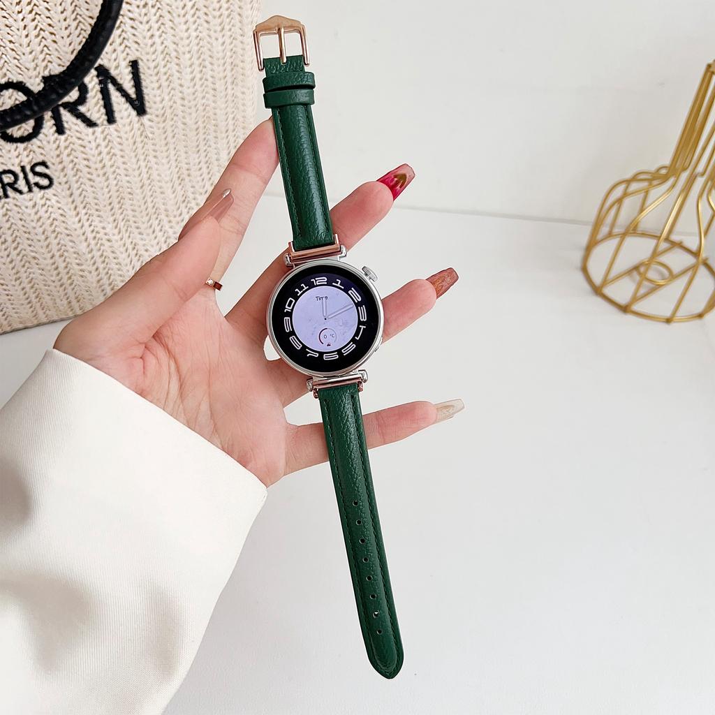 For Samsung Galaxy Watch3 45mm/Huawei Watch GT 4 46mm Strap 22mm PU Leather Watch Band