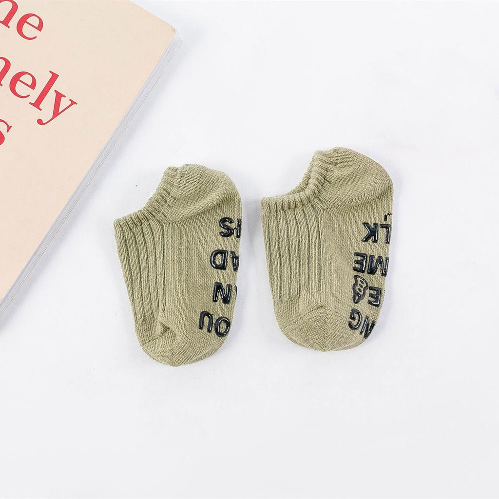 Милые детские носки-тапочки, дышащие хлопковые резиновые противоскользящие носки до щиколотки для мальчиков и девочек, носки для новорожденных и малышей, детские носки для детей 0-7 лет