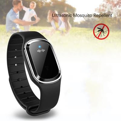 Новый ультразвуковой отпугиватель насекомых и вредителей, браслет-репеллент, черный