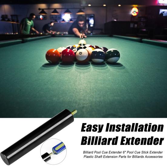 Удлинитель для бильярдного кия 6" Удлинитель для бильярдного кия Пластиковые детали для удлинения шафта для бильярдных аксессуаров