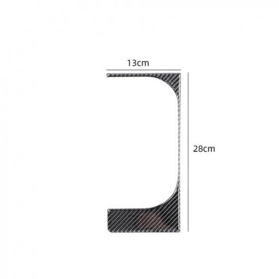 Soft Carbon Fiber + Rubber Car Center Cup Holder Panel Cover For Tundra 2014-18