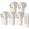 Kit of 5 Remote-controlled Sockets 2300 W