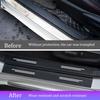 2026 For Hyundai Genesis G70 G80 G90 GV80 GV90 I30 I40 IX35 Kona Getz Car Threshold Strip Carbon Fiber Film Door Sill Stickers