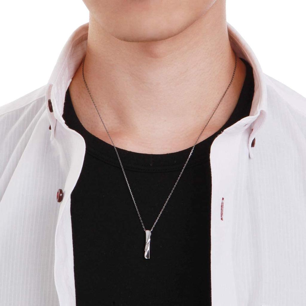 THE KISS Серебряный набор парных ожерелий для мужчин и упаковочная коробка для парных ожерелий [The Kiss] 2, Женщины, Пары, Сочетание, Мужское, Женское, Рождество,