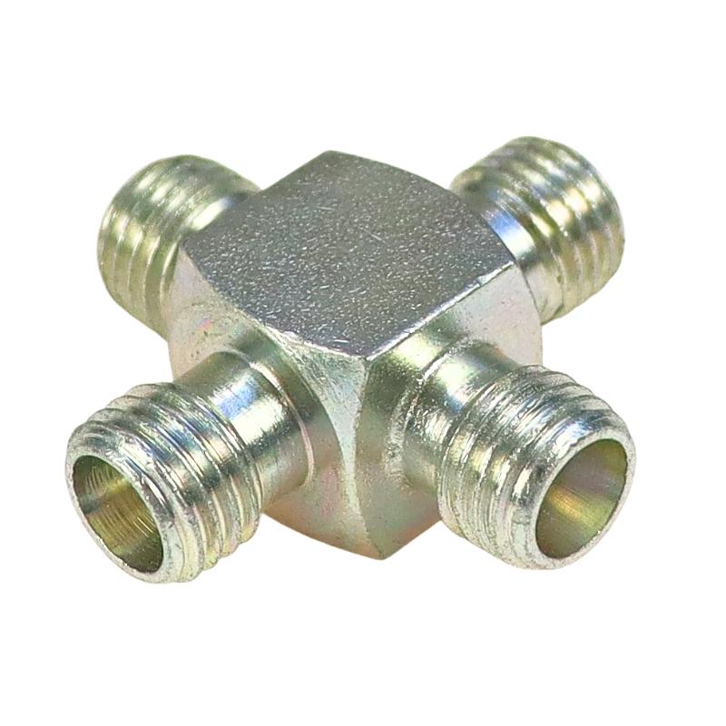 Connector - hydraulic connector - four-way M12x1.5 6L