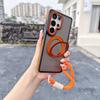 Drop-proof Magnetic Bracket Case for Samsung Galaxy S26 S25 S24 S23 S22 Ultra with Lanyard Magsafe Frosted Military-Grade Cover