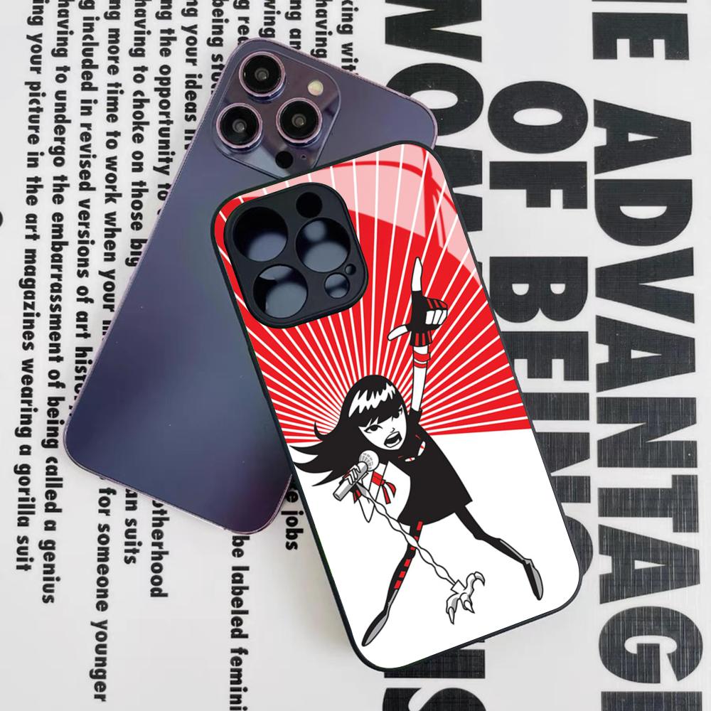Чехол для телефона Emily The Strange для Iphone 17 16 15 14 12 11 13 Pro Max Mini X Air Puls Черное Стеклянное Покрытие