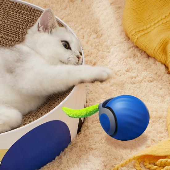 2 шт. Интерактивная игрушка-мяч для кошек, перезаряжаемая через USB, катящийся мяч, два режима скорости, автоматически движущийся умный мяч, игрушка для кошек
