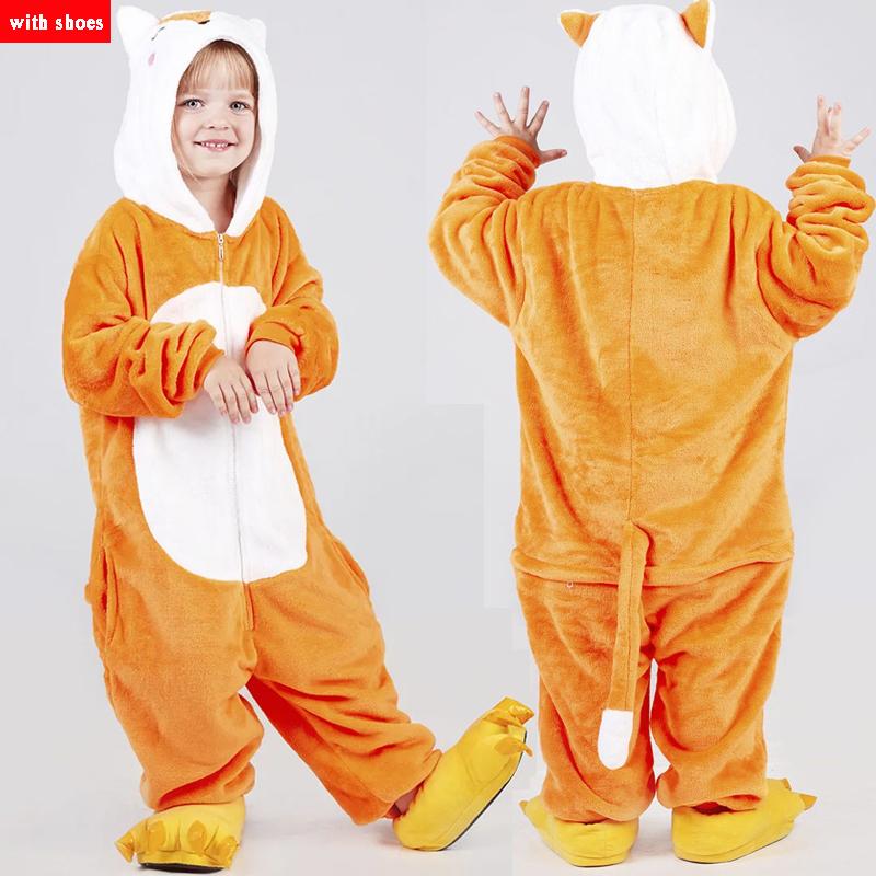 Комбинезон кигуруми, детские пижамы с единорогом для детей, детские пижамы с героями мультфильмов, детский костюм, зимний костюм для девочек, единорог, Jumspuit