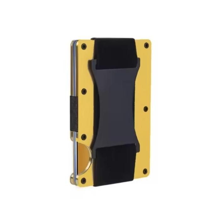Portefeuille - Aluminium - Blocage RFID - 10 cartes - Doré