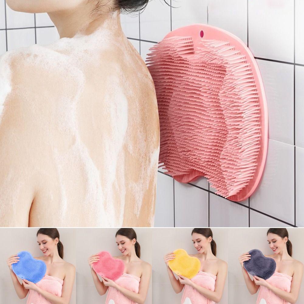 Suction Cup Back Scrubbing Pads Silicone Body Cleaning Tool Lazy Foot Pads Household
