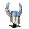 Crusader Templar Horned Helmet, Handcrafted 18G Steel Great Helm, Medieval Knight Armor for LARP, Reenactment and Collectible Display
