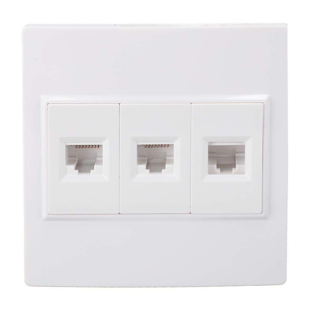 Настенная розетка Ethernet Cat 6 3 порта гнездо-гнездо Keystone Настенная розетка Интернет-розетка для CAT5 CAT5E CAT6 CAT6A