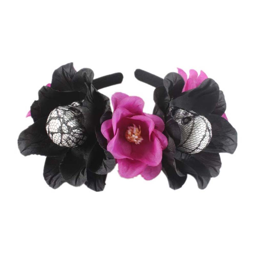 Rose Flower Crown Halloween Skull Hair Hoop Halloween Flower Hairbands Kids/Children